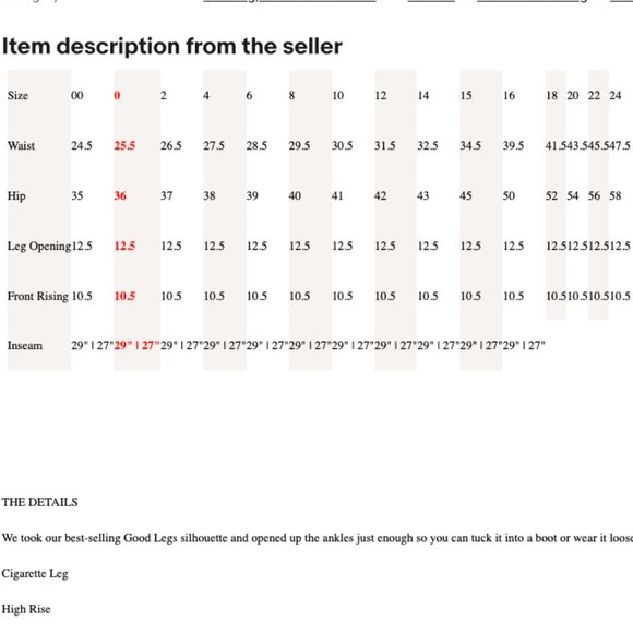 GOOD AMERICANS Good High-Rise Stretch Cigarette-Leg Slim Bronze Jeans Size 15 - Picture 10 of 10